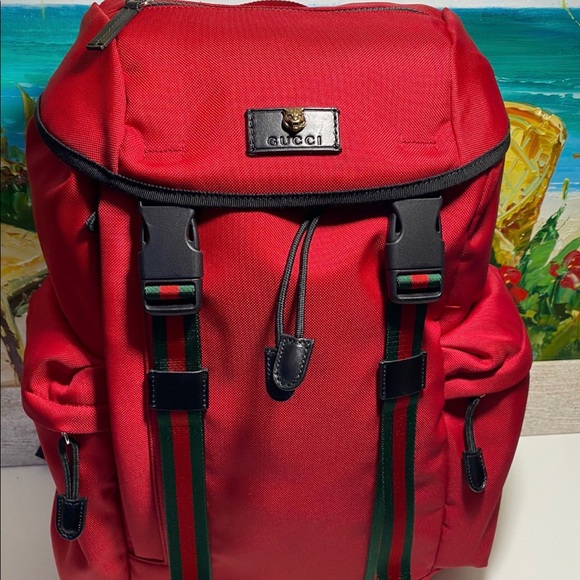 gucci techno canvas backpack